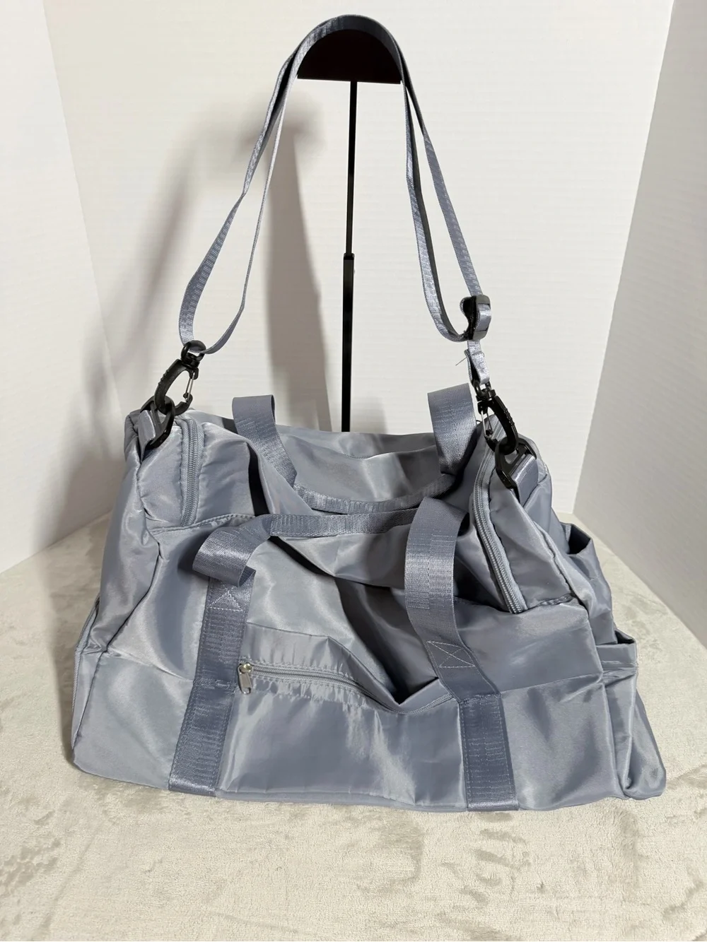 Light blue Travel Duffel Bag with Multiple Pockets